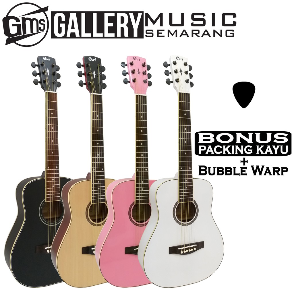 Gitar Akustik Elektrik ¾  Cort Custom Gitar 3/4 Cort Custom-PAKET AKUSTIK MURAH