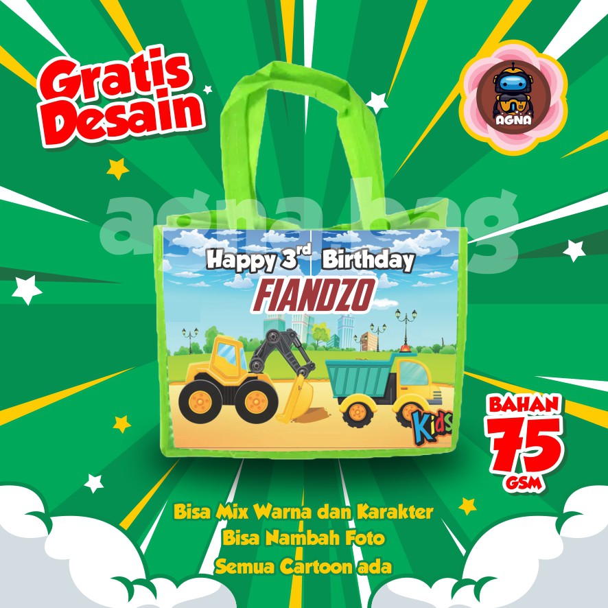 

GOODIE BAG MURAH / TAS ULTAH CUSTOM /TAS ULTAH PROMO/ TAS ULTAH ESCAVATOR 4