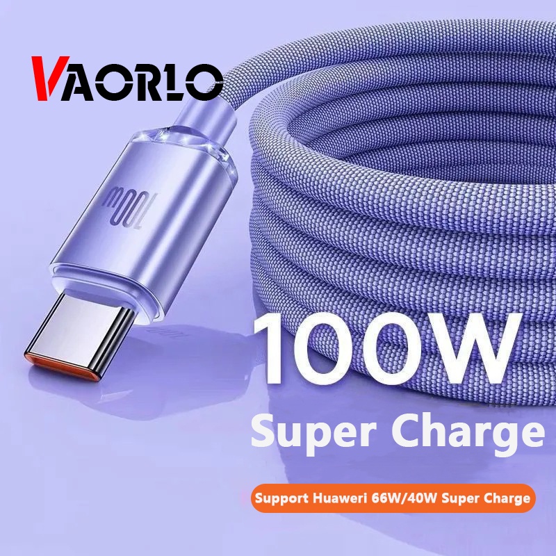 Vaorlo Kabel Data / Charger USB Tipe-C Fast Charging 100W 6A