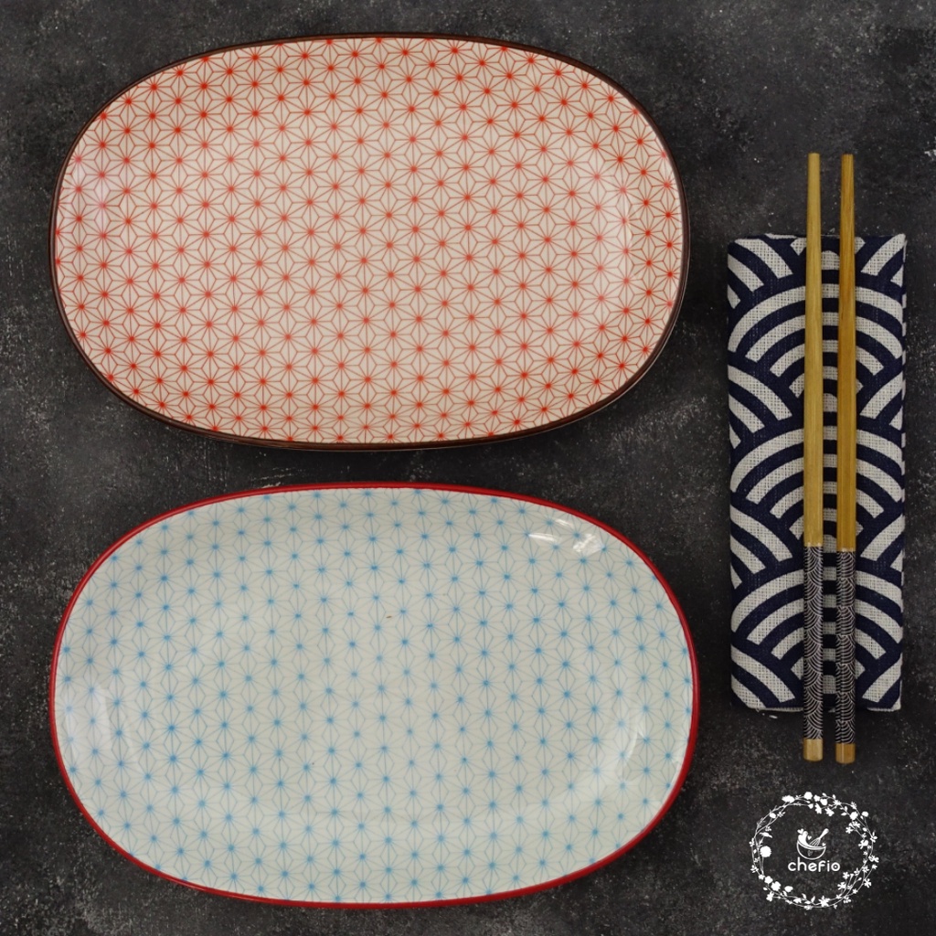 Chefio Piring Saji Oval Keramik Akira Series / Oval Serving Plate