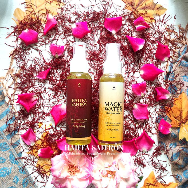 FACE MIST SAFFRON SPRAY 100 ML BY HAIFA (VEVE/ZARA ZULFIKAR) +ZAM ZAM+BINAHONONG+TETES MIZUCO