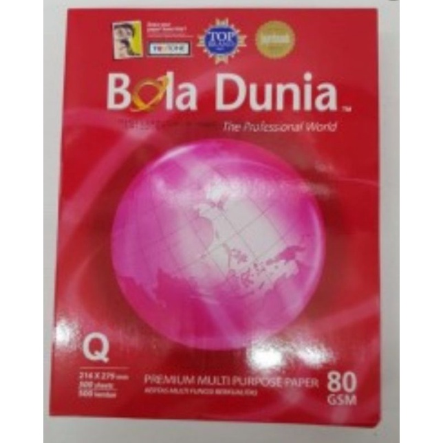 

100 lembar kertas bola dunia 80 gr ukuran Quarto kertas fotocopy @100 lembar