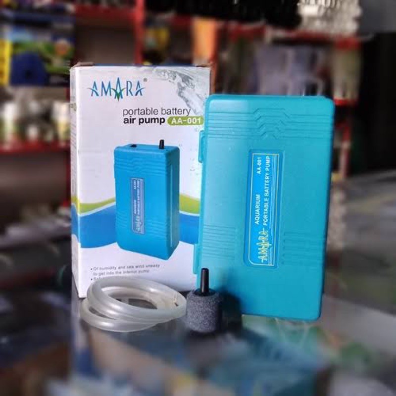 Pompa aerator ikan amara aa-001 / Hailong HL-001 portable baterai, tidak menggunakan listrik PLN