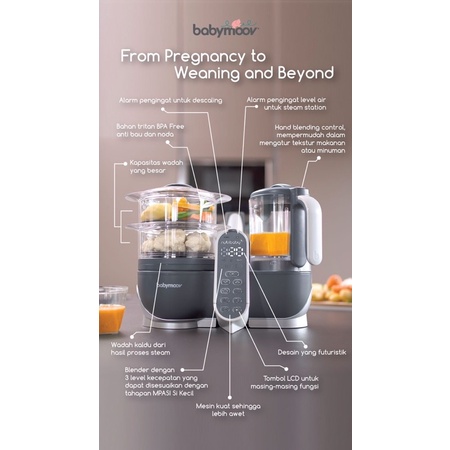 Babymoov Nutribaby Plus Loft White - Food Processor Mpasi