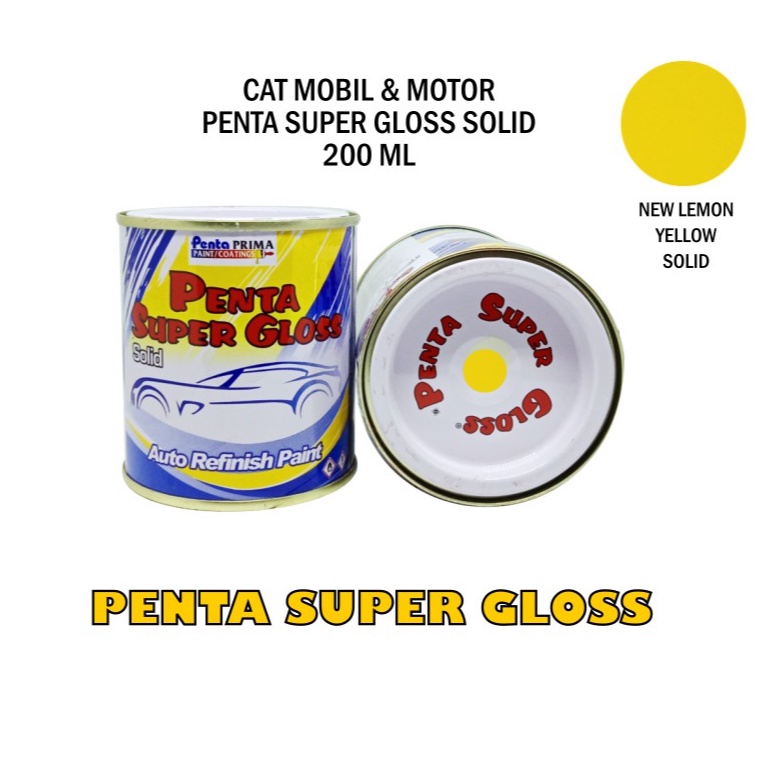 PENTA NEW LEMON YELLOW 17012 200cc - cat penta lemon yellow - cat kuning lemon - cat penta super gloss kuning - cat motor