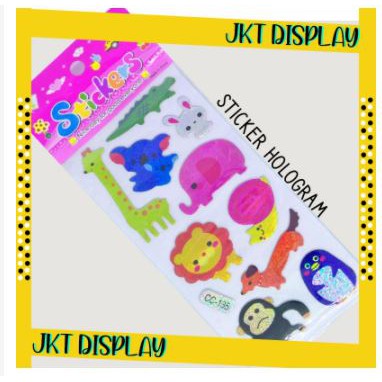 (ISI 1-3 PCS ) Stiker Timbul Mainan Karakter Kartun 3D Lucu Buat Hadiah Sticker Anak-Anak Import Foam Glitter