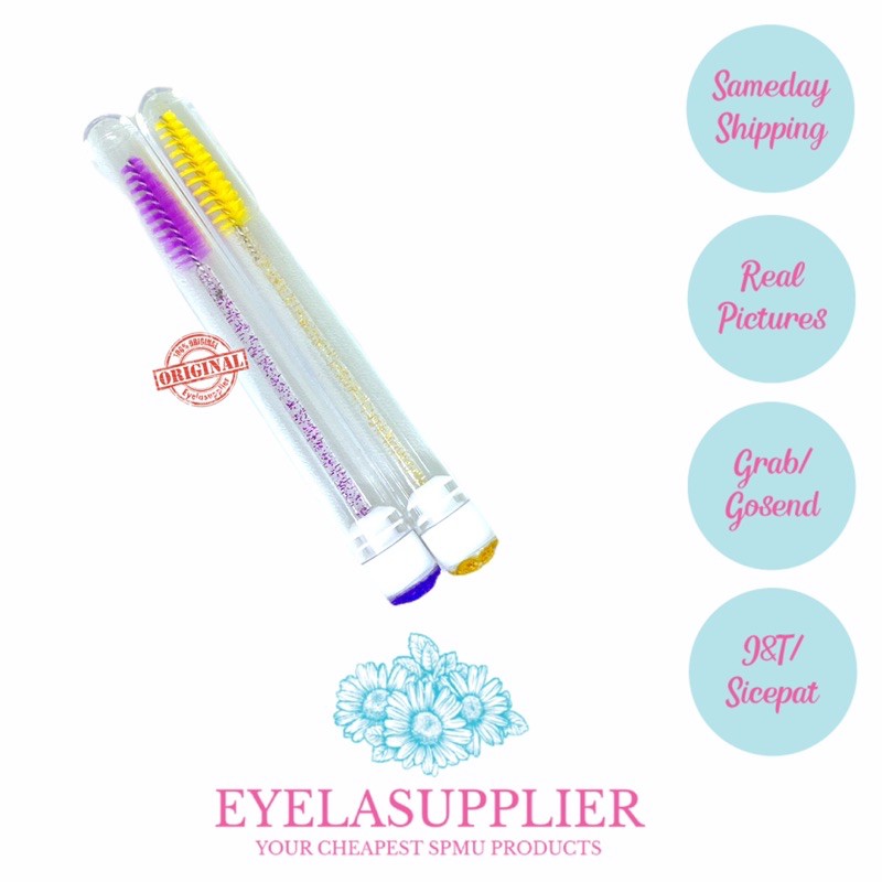 mascara wand glitter dengan tabung with TUBE sisir bulu mata disposal kuas brush maskara