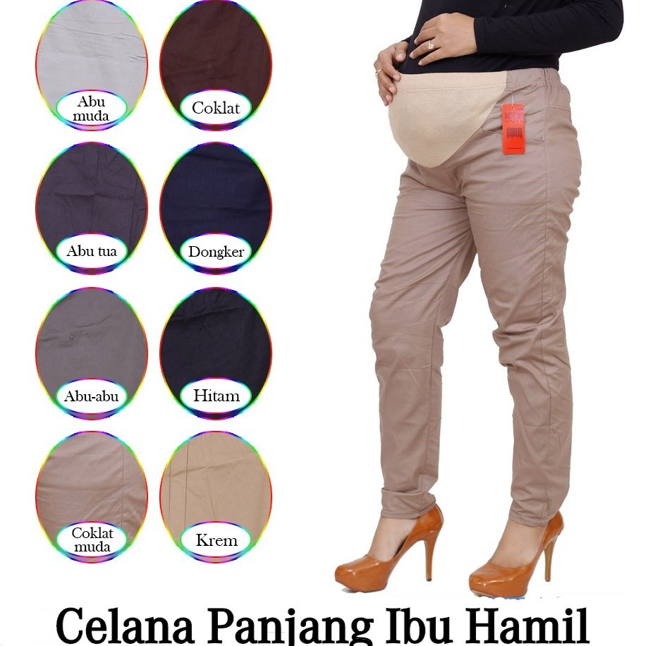 CELANA HAMIL KATUN // CELANA BAHAN IBU HAMIL MATERNITY