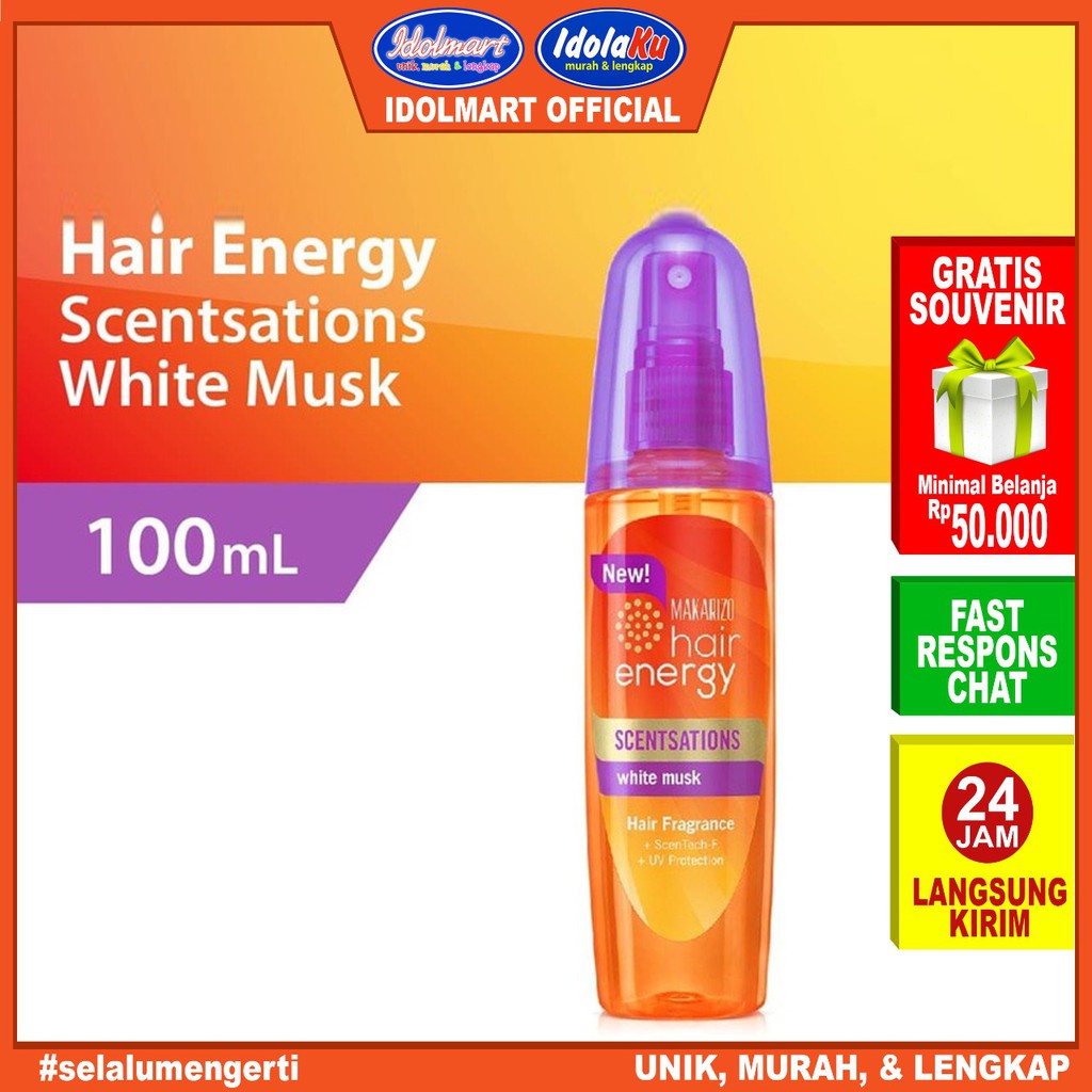 IDOLAKU Makarizo Hair Energy Scentsations Hair Fragrance White Musk 100 mL Parfum Rambut