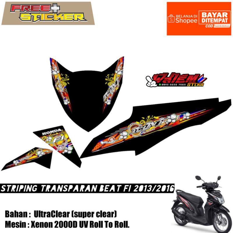Striping Beat Fi 2013 - 2016 Transparan