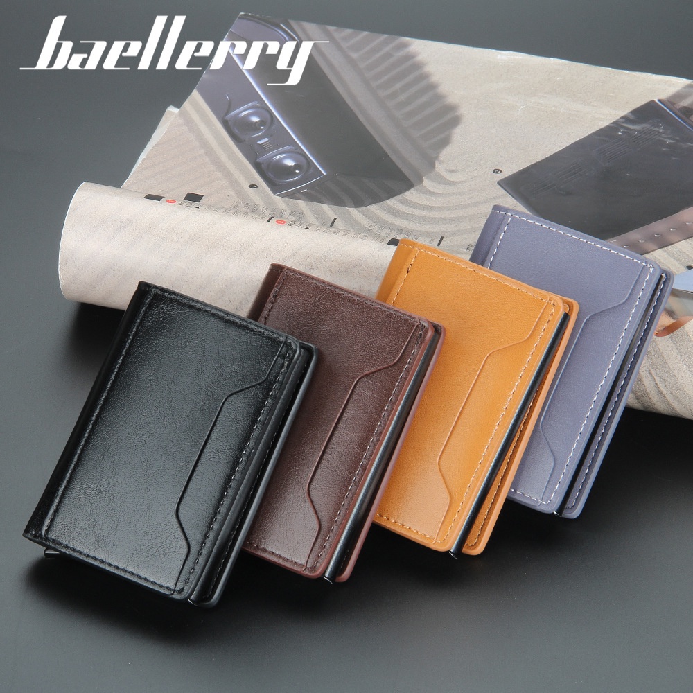 ORIGINAL BAELLERRY DOMPET KARTU LONTAR RFID K9140 DOMPET ANTI RIBET KUALITAS PREMIUM