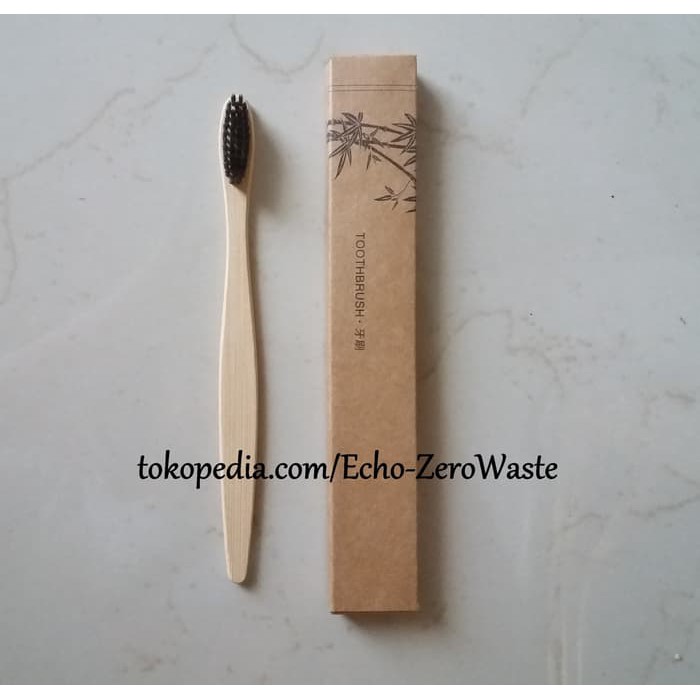Sikat Gigi Bambu - Daiso Interdental Brush - Sikat Gigi Elektrik Sikat Gigi Bambu (Natural Bamboo