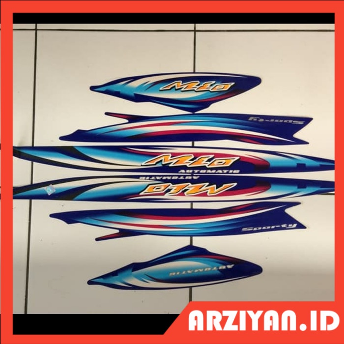 striping stiker yamaha mio sporty 2007 biru