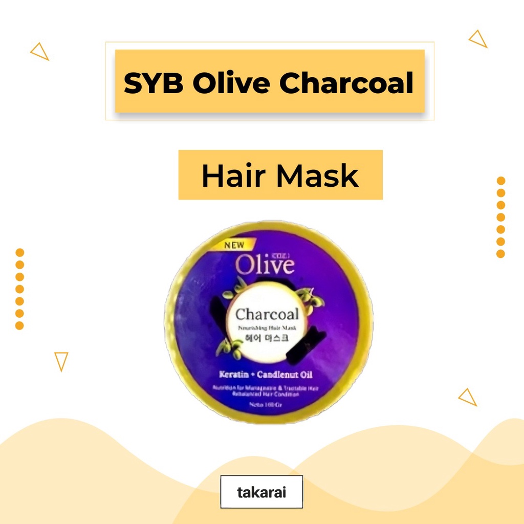 [NEW] SYB CO.E Olive Charcoal Hair Mask Noutrising Rambut Sehat dan Berkilau Sepanjang Hari - 50 Gram