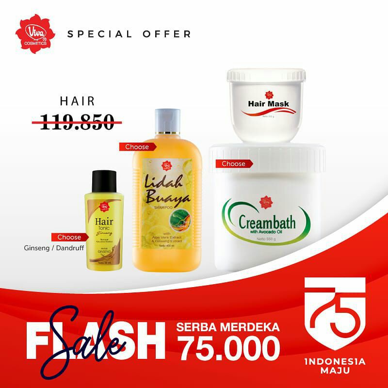 Paket Perawatan Rambut Hair Care Shampoo Tonic Mask Creambath Viva