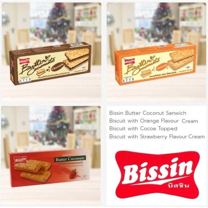 Bissin Butter Coconut Bisin Biscuits with Cream 150gr Biskuit Asli Thailand