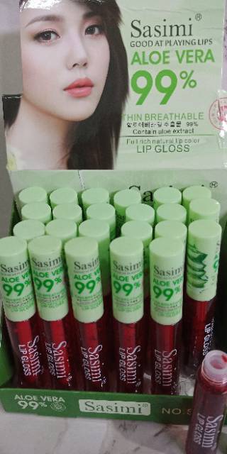 PROMO PERBOX LIP TINT SASIMI ALOEVERA 99% | SASIMI BT21 MOISTURIZING &amp; LIQUID NO.721 | S-1942