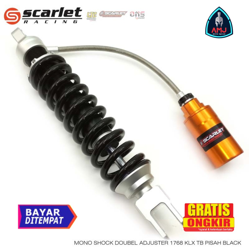 Mono Shock Double Adjuster 1768 Tabung Pisah KLX 1 shockbreaker tabung matic , monoshock , shock