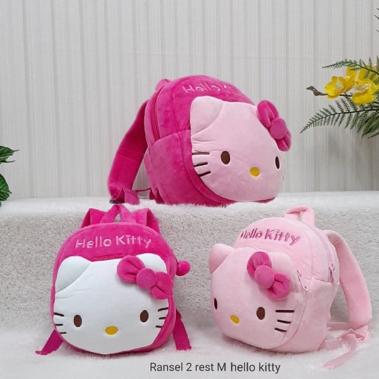 Toysopedia Tas Ransel Hello Kitty Size M/Ransel Kitty/Backpack Anak Paud/Ransel Anak Kado Tas Anak