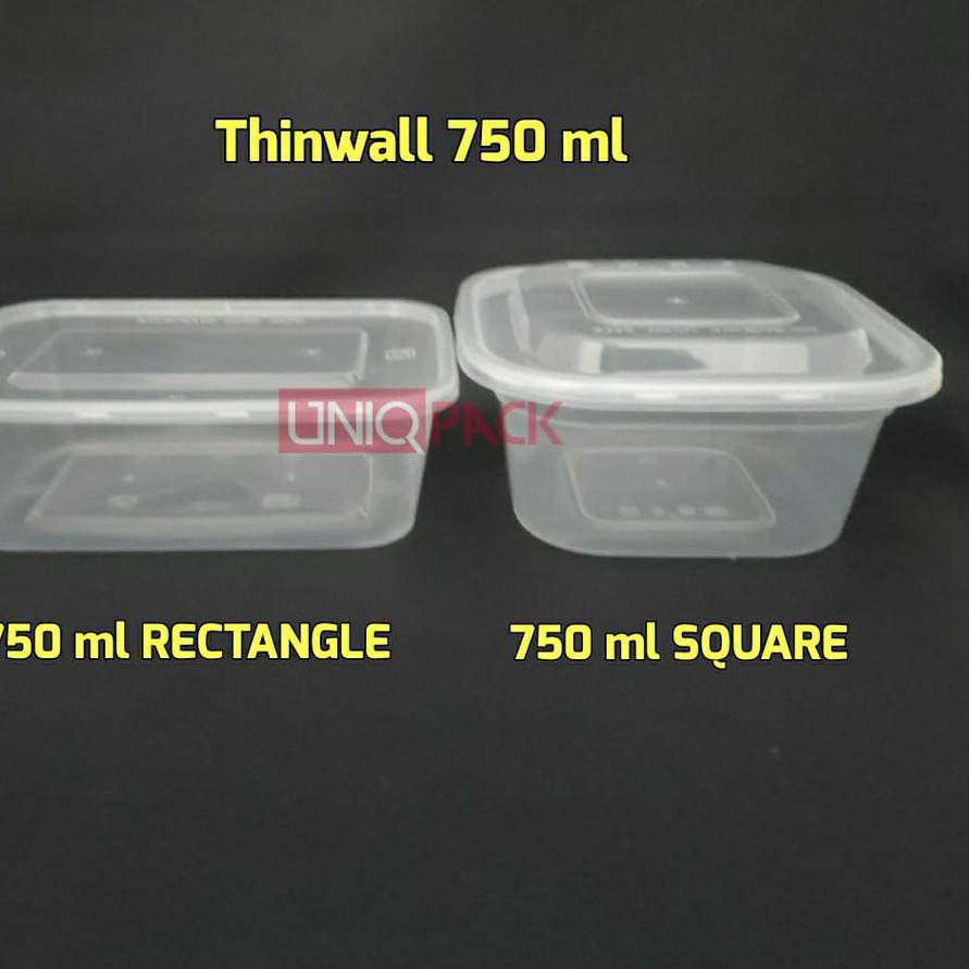 Bagus [25 pcs] Thinwall Kotak & Bulat 600ml 650ml 750ml 1000ml . . . .