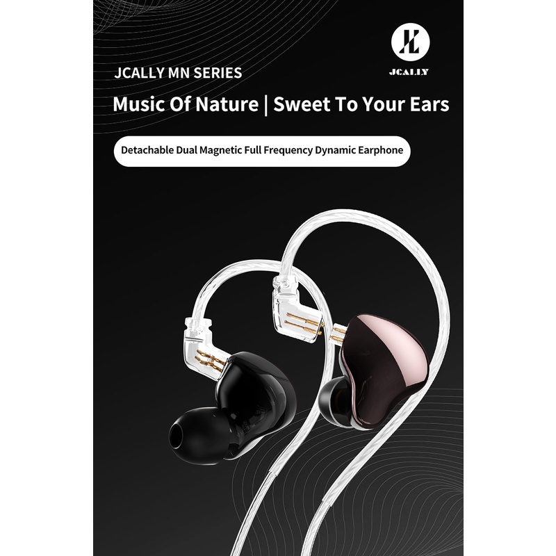 JCALLY MN earphone HIFI Bass stereo music headset Mic alt EDX original