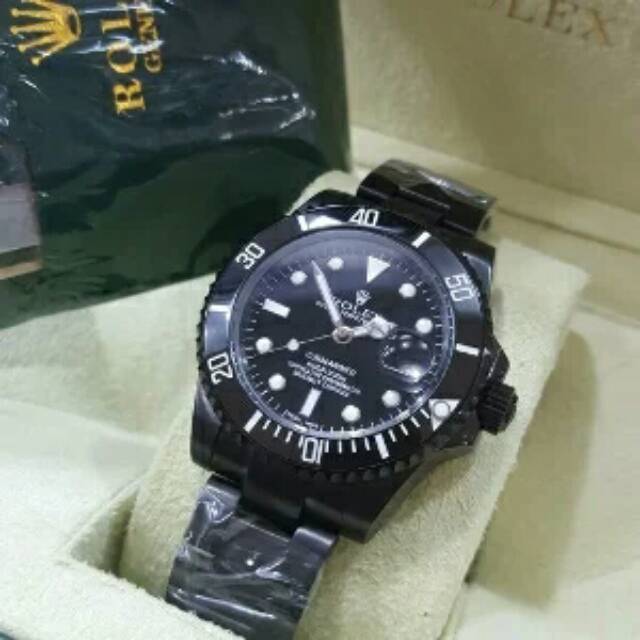Jam tangan pria rolex submarine pull black clone japan
