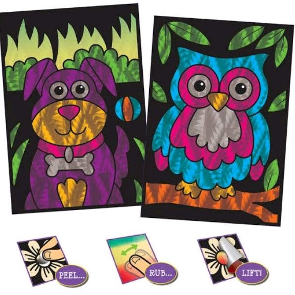 

Mainan edukasi 1 set Foil art / mewarnai dengan kertas foil C029