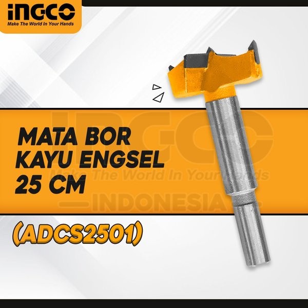 INGCO ADCS2501 Mata Bor Kayu Untuk Pasang Engsel Sendok Auger 25mm