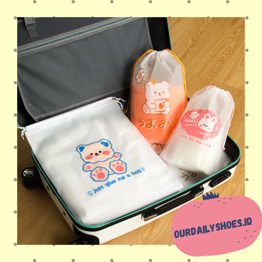 ★ODS★ ZIPPER LUCU MOTIF BEAR AC39 STORAGE BAG TRAVEL