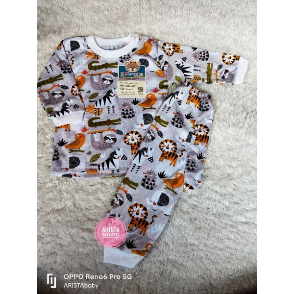 SNI KAZUKA BABY PREMIUM - setelan panjang bayi celana Pampers motif printing animal