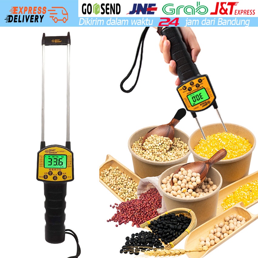 Jual Grain Moisture Meter AR991 Smart Sensor Tester AR 991 Padi Jagung Kapas Kacang Shopee