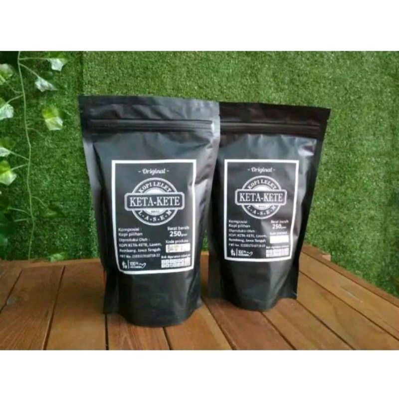 

KOPI KETA KETE KOPI LELET KHAS LASEM REMBANG KEMASAN POUCH 250 GRAM