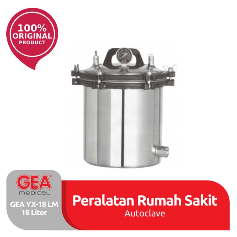 Autoclave GEA 18 Liter YX18LM Non Timer (18 Liter Tanpa Timer)