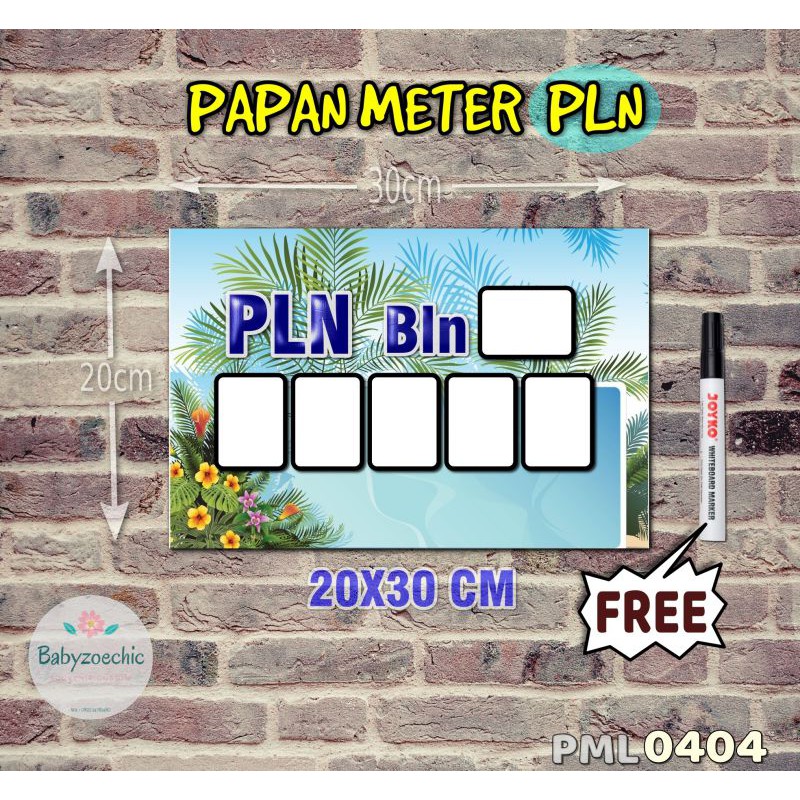 

Zoe Papan Meter Listrik PLN PAM motif Unik - Tropical 04