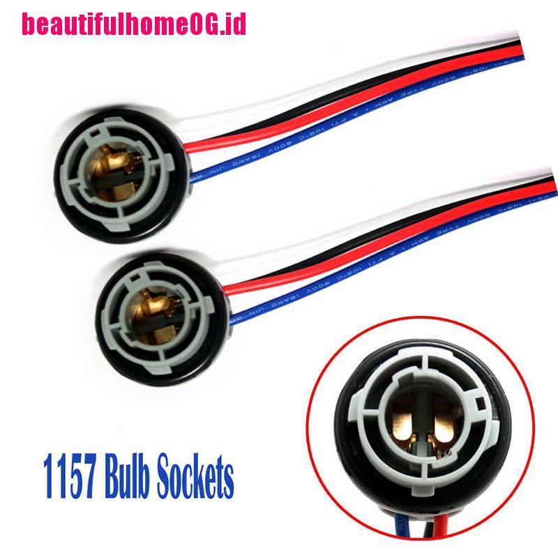 2pcs Bay15D 1157 Holder Bohlam Lampu Rem Untuk Mobil