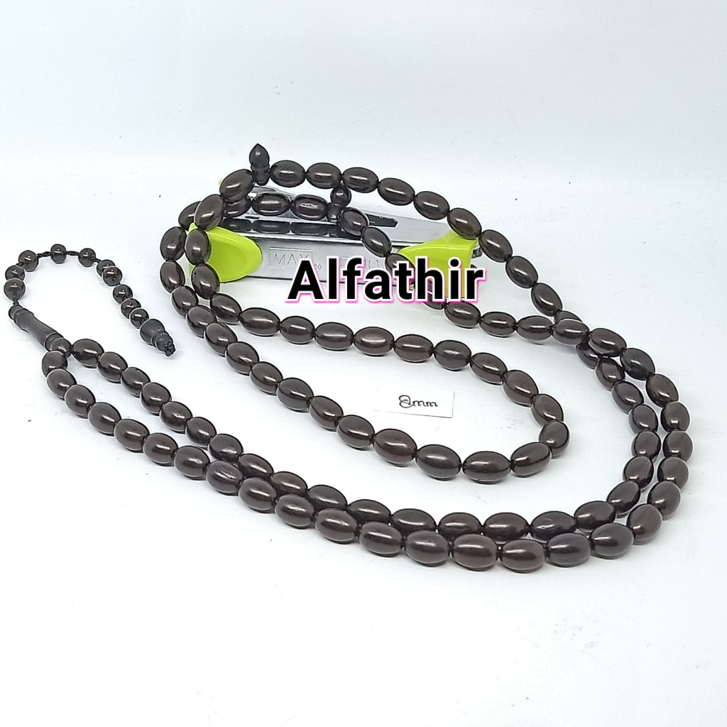 tasbih 99 kokka kaukah oval 8mm hitam