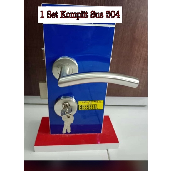 Terlaris Kunci Pintu Besar + 2 Engsel 4 Inch Stanlis Tebal Roses Pintu Bonus Engsel Rosette Kunci Pisah Set Bonus 2 Engsel pintu Stanlis Tebal