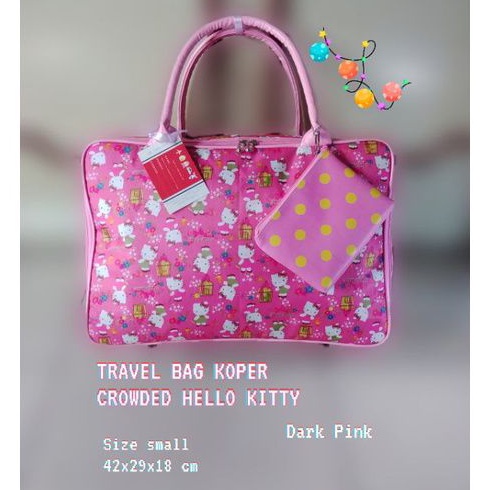 Travel Bag Koper Hello Kitty _ TBK HK kecil @ Miss Zhu Zhu _  tas traveling / pakaian / berpergian