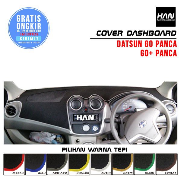 Aksesoris mobil Cover Dashboard Datsun GO, GO+ dan Panca.