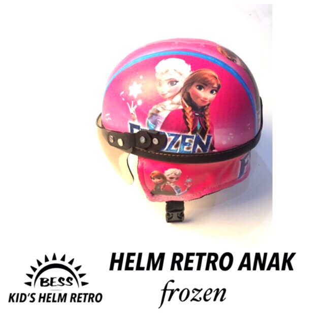 BESS - HELM RETRO ANAK HIGH QUALITY PRINTING MOTIF FROZEN