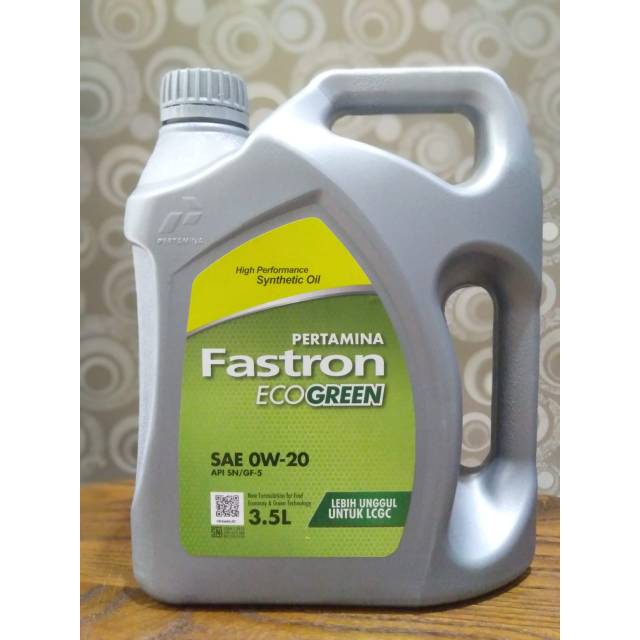 Jual PERTAMINA FASTRON ECO GREEN SAE 0W20 3.5L Shopee Indonesia