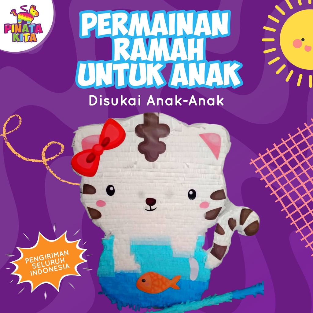pinata kucing / pinata cat / pinata kitty / pinata anabul / pinata tarik / pinata custom / pinata pu
