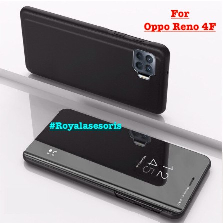 OPPO RENO 4F FLIP CASE CLEAR VIEW STANDING COVER