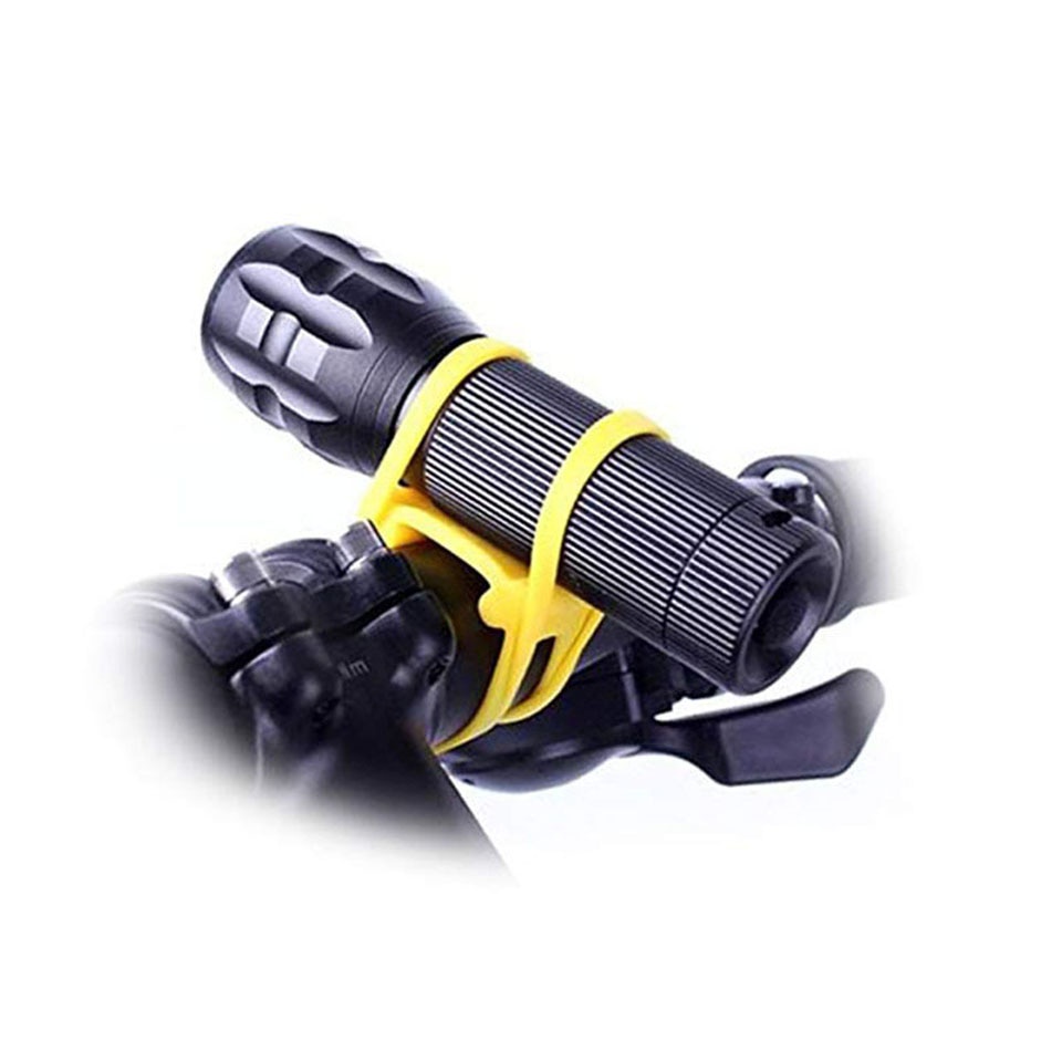 Bicycle Light Mount Holder Silicon Strap Flashlight Bands Elastic Bandage Bike Accessories