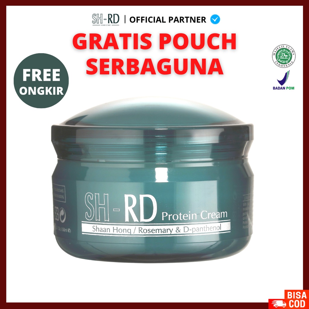 [ FREE ONGKIR ] SHRD Protein Cream, Hair Vitamin &amp; Heat Protector, Perawatan Rambut Kering Rontok