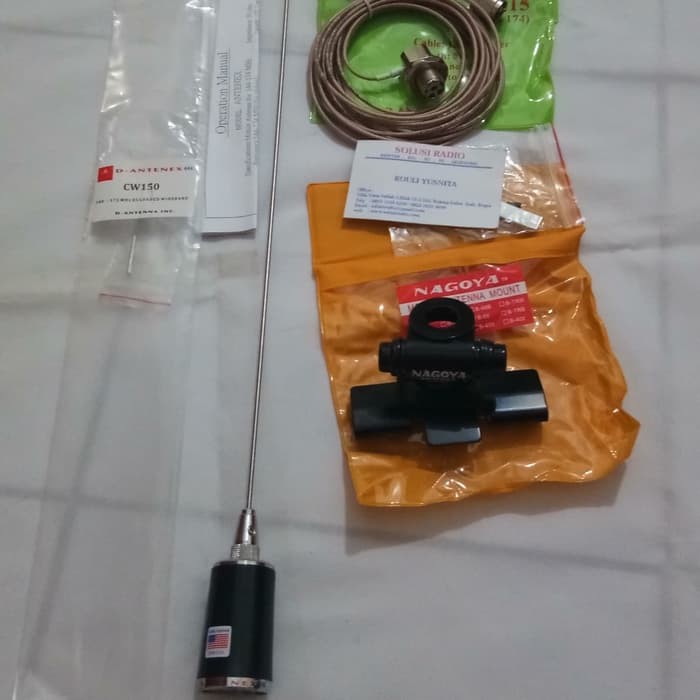 Paket Antena Mobil HT Rig Larsen CW150 Antenex Breket Kabel Antena