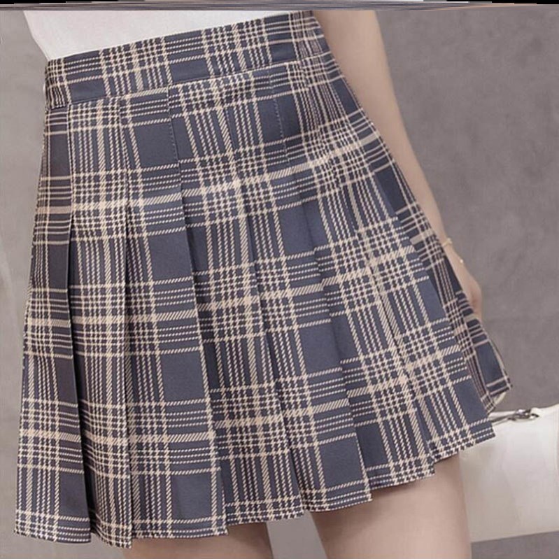 Rok Wanita Rok Pendek Rok Tenis Mini Skirt A line Gaya Korea Kotak-Kotak Rok Kotak kotak Rok gaya korea Baju Gaya Korea Baju wanita