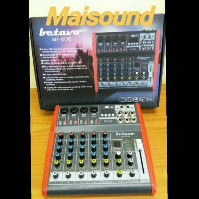 Mixer Betavo BT 606 Audio Mixer BT606 6 channel