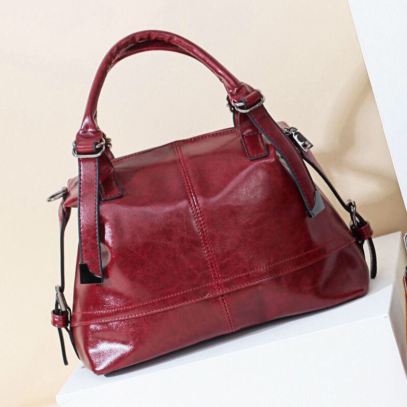 SG3192 syafniegalery tas kerja wanita bahan kulit top handle import hand bag