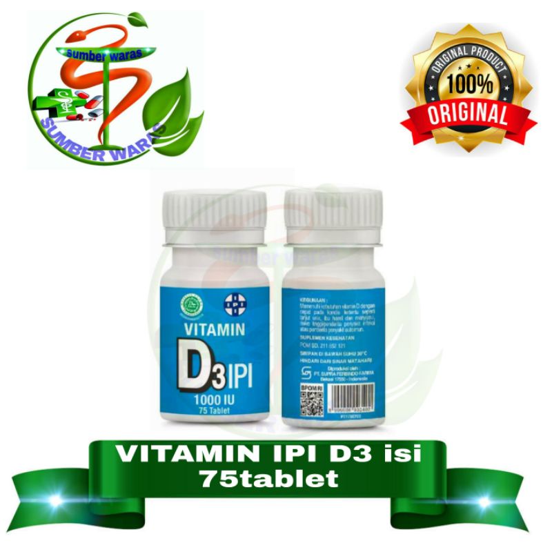 Vitanin D3 ipi 1000 IU/ vitamin ipi d3 / vitamin d3 ipi isi 75 tablet